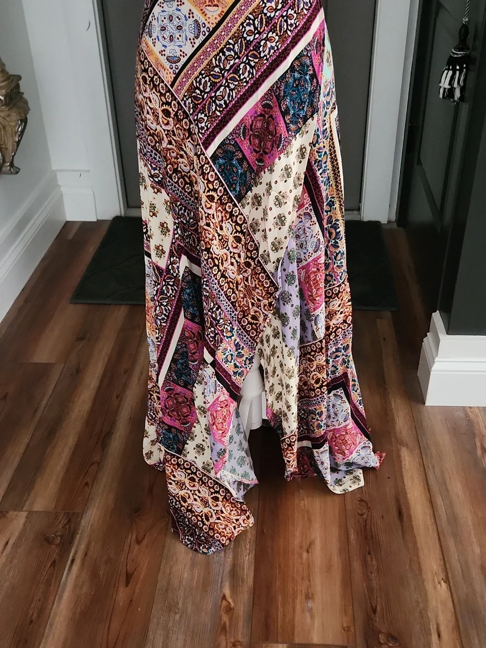 Living Doll Boho Print Maxi Skirt